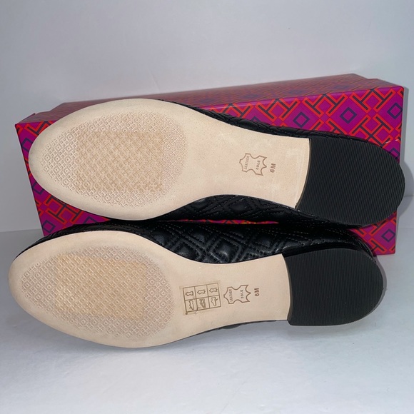 NWB Tory Burch Marion Quilted Ballet Flat Black - Picture 10 of 11